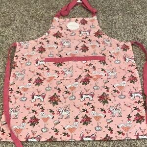 Kitchen Apron with Cats & Cocktails motif